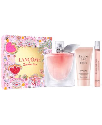 GIFT/SET LA VIE EST BELLE 3 PCS. : 3.4 EAU DE PARFUM SPRAY + 1.6 BODY LOTION + 0.06 MASCARA WOMEN. DESIGNER:LANCOM